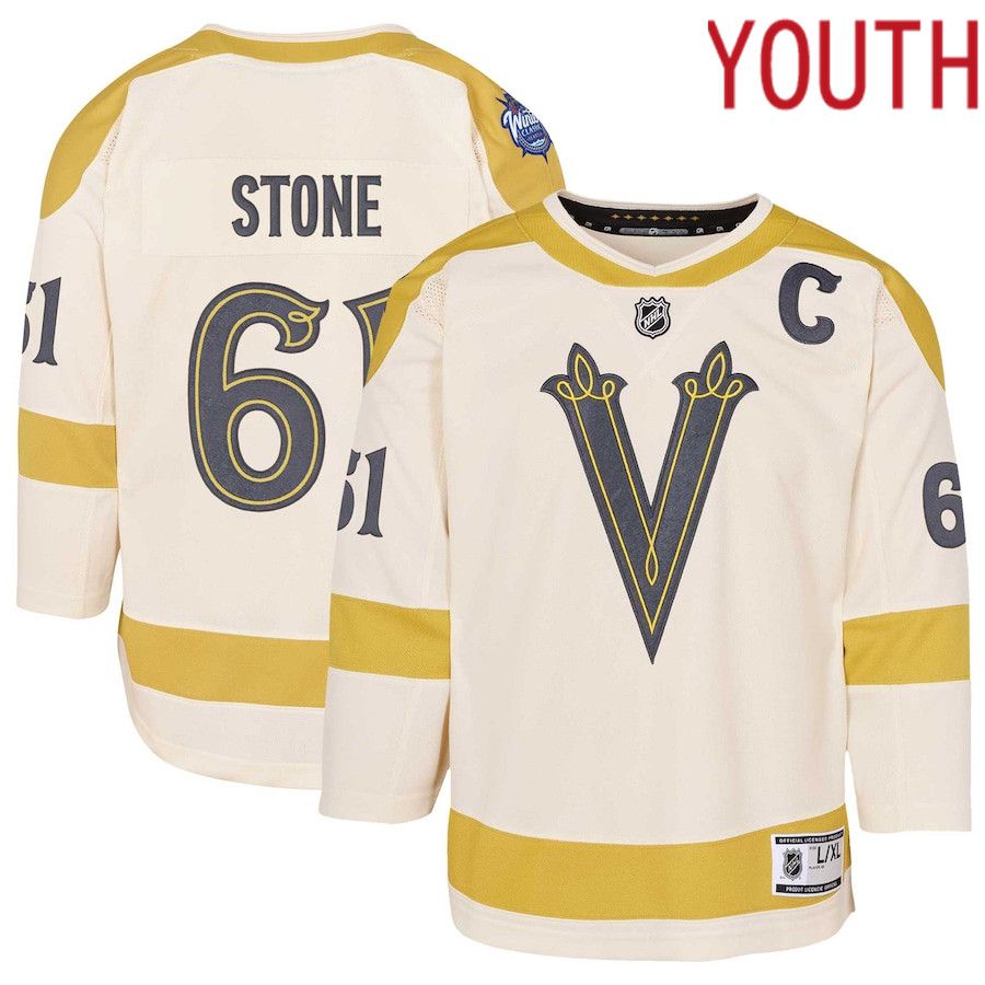 Youth Vegas Golden Knights 61 Mark Stone Cream 2024 NHL Winter Classic Premier Player Jersey